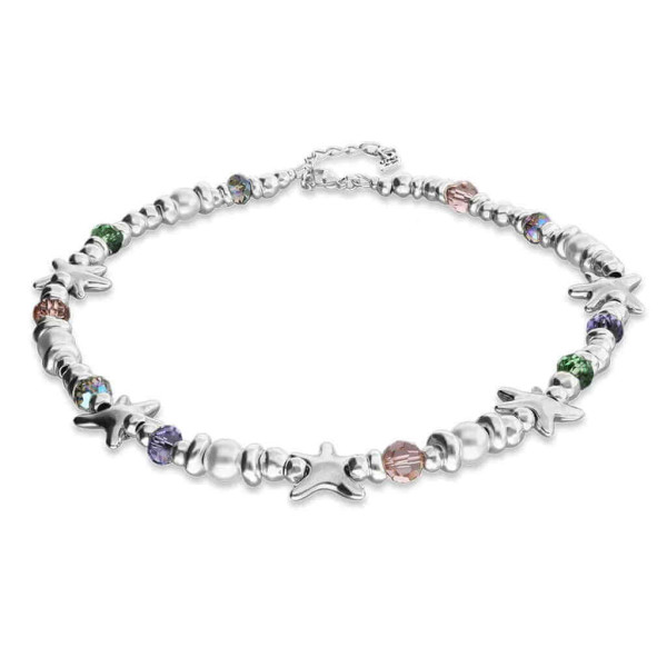Collier Court Argenté Étoile Mer