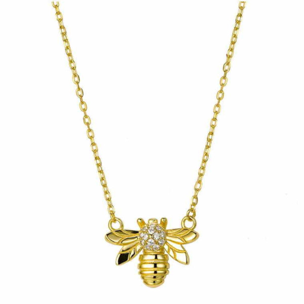 Necklace with a bee pendant