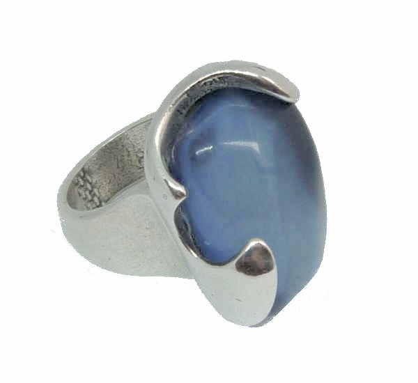 Anillo Resina Grand Gris Azul