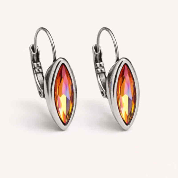 Klappverschluss Ohrhänger Kristall Rosa