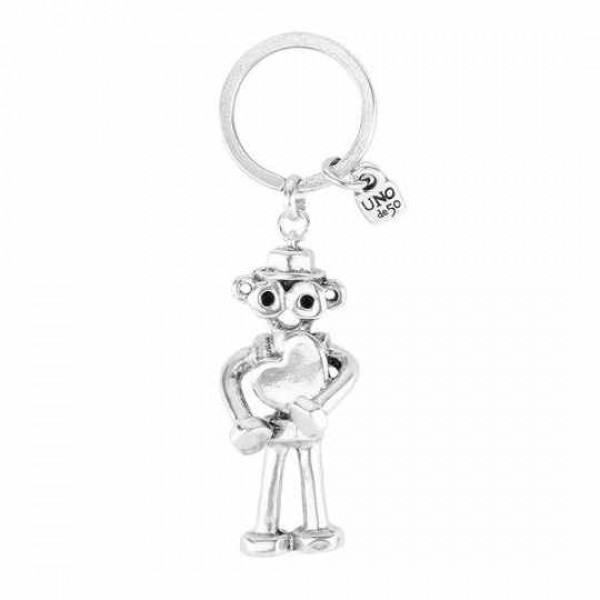 Porte-clés symbolisme argent figure d'homme