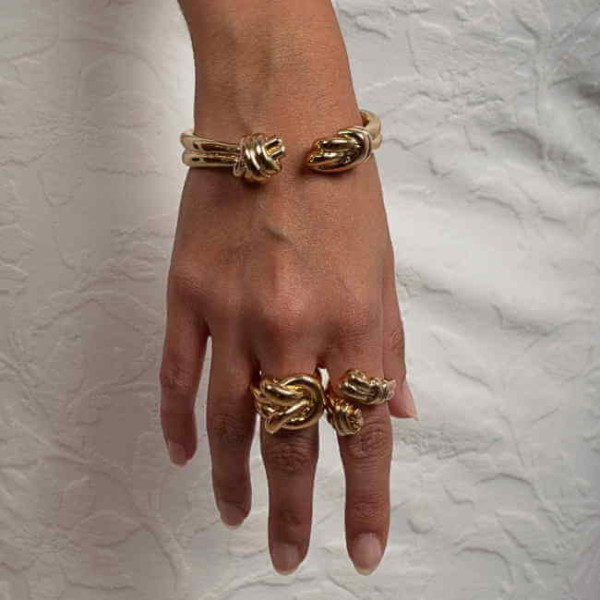 Exklusive Goldspange Zwei Knoten