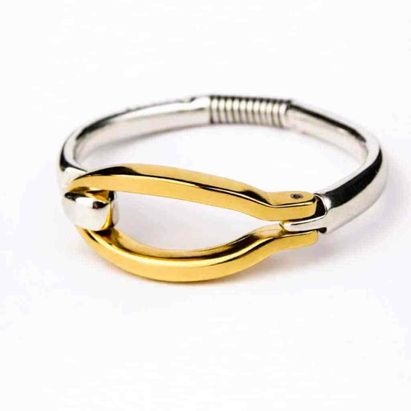 Bracelet Manchette Double Bicolore