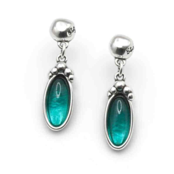 Turquoise Oval Teardrop Earrings