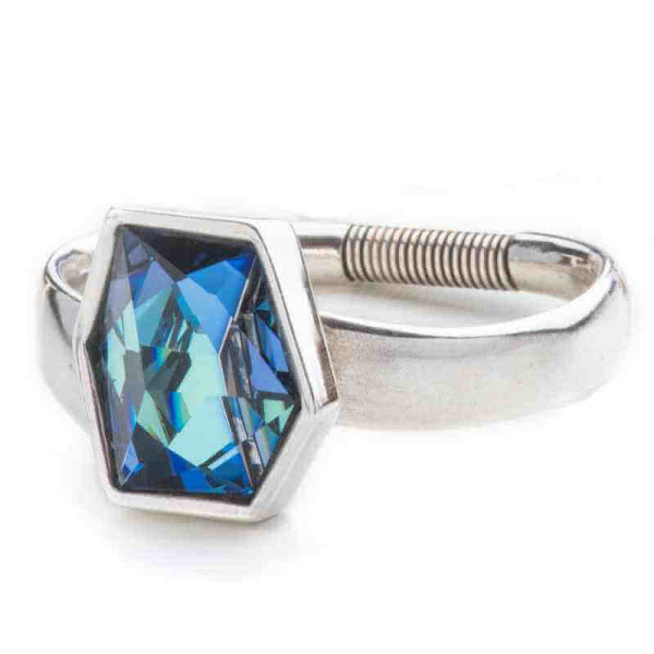 Blue Swarovski Crystal Bangle Bracelet