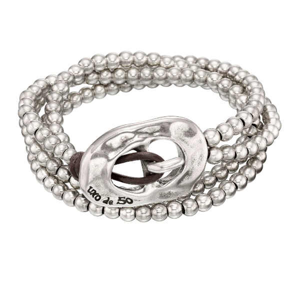 Silberperlen Lederarmband von UNO de 50