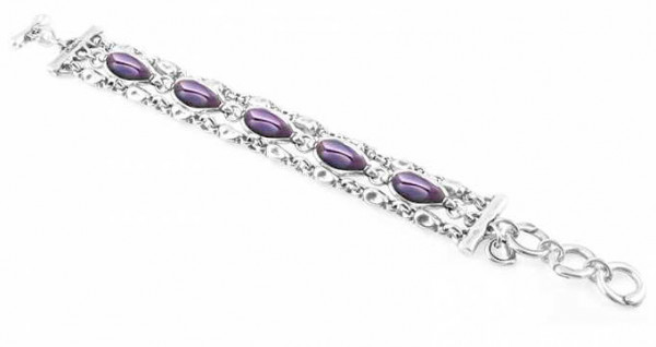 Triple row crystal bracelet