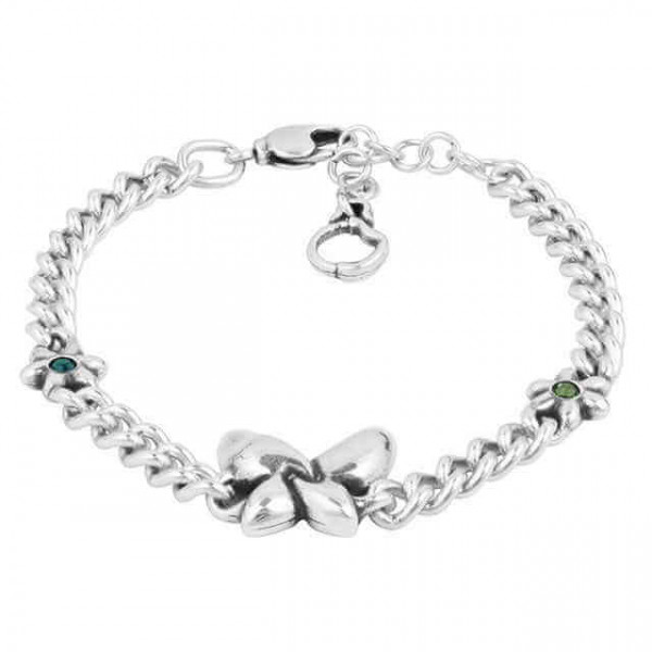 Pulsera Charm Mariposa Cristales Verde