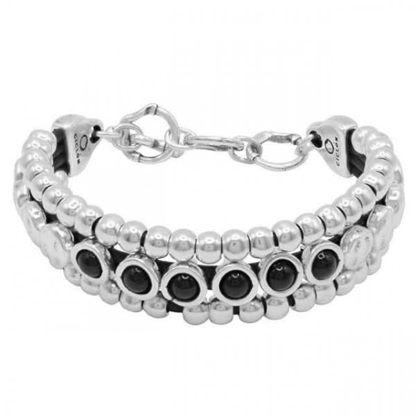 Wide Multi Row Pearl Bracelet