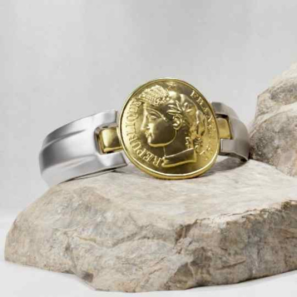 Gold Coin Bangle