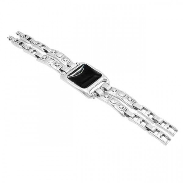 Chain Bracelet Black Square Crystal