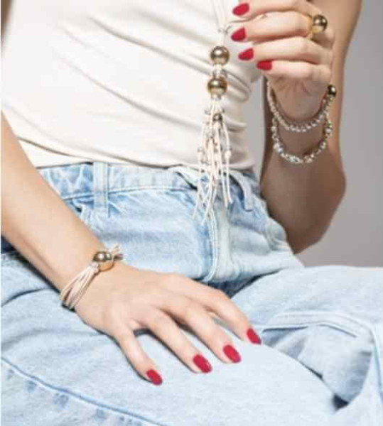 Pulsera varias vueltas perle oro