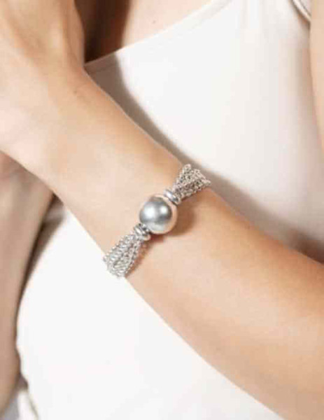 Bracelet chaîne avec perle central
