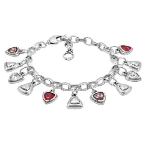 Charm Bracelet red crystal pendants