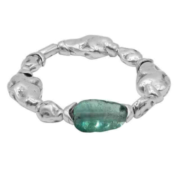Murano glass silver beaded Bracelet