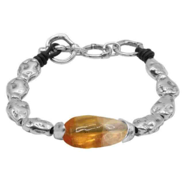Armband cognacfarbenem Muranoglas