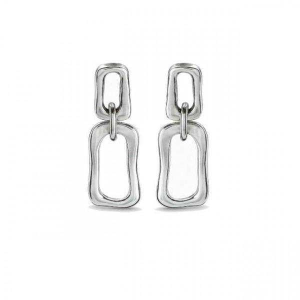 Pendientes Largos Eslabones Rectangulares