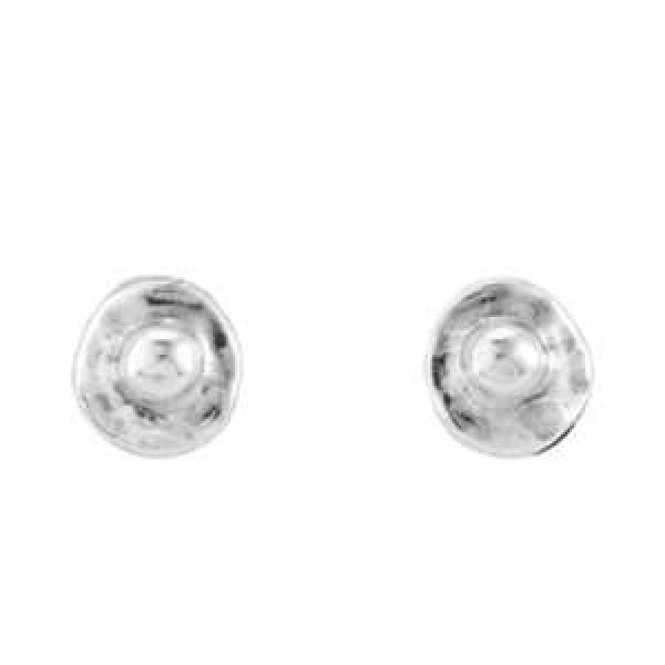 Diskus silber ohrstecker