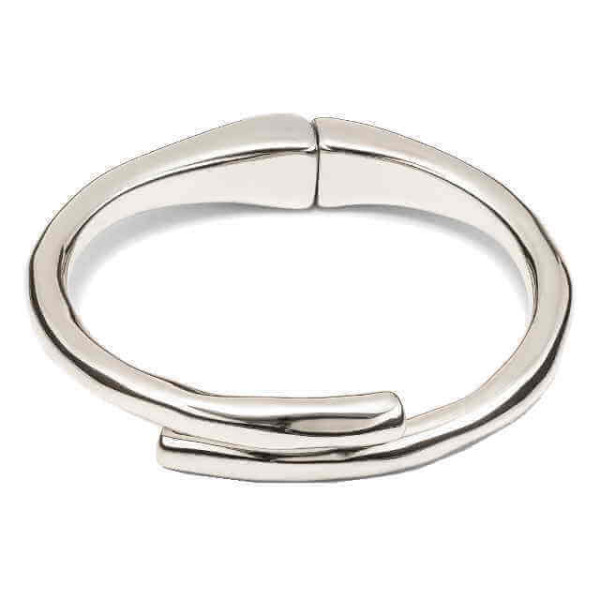 Bracelet en argent spirale chevauchante