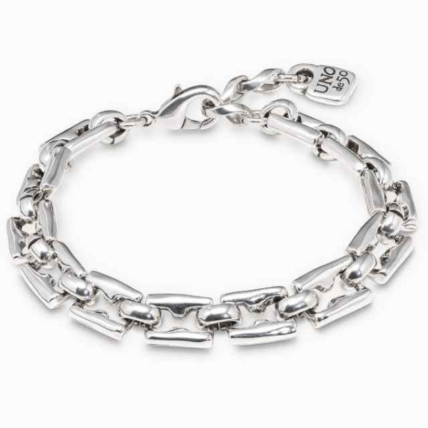 Square Silver Link Bracelet