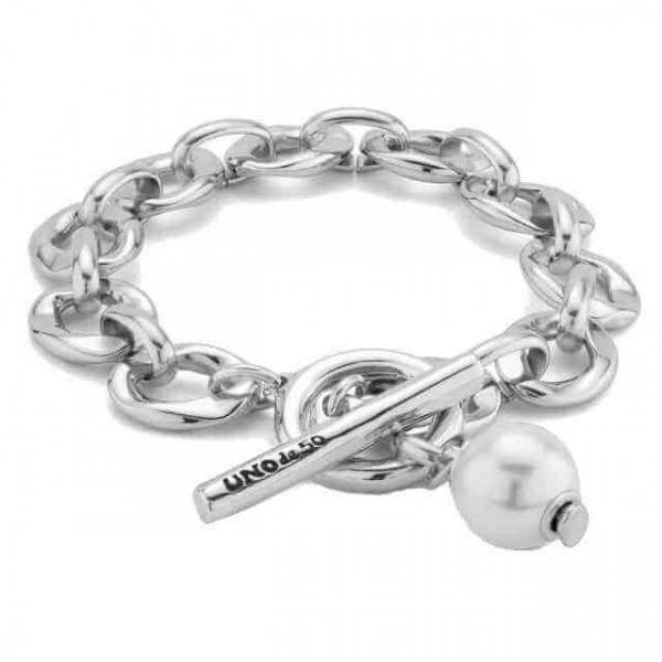 Bracelet Maillons Perle Blanche
