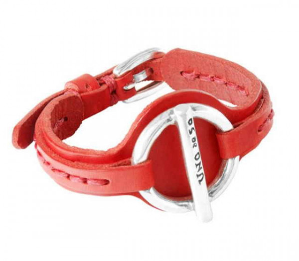 Rotes  Leder Manschettenarmband