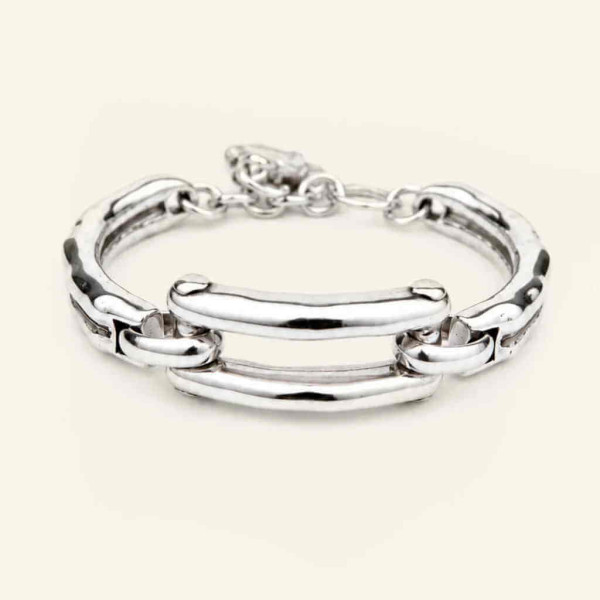 Doppel Wing Silver Cuff Bracelet