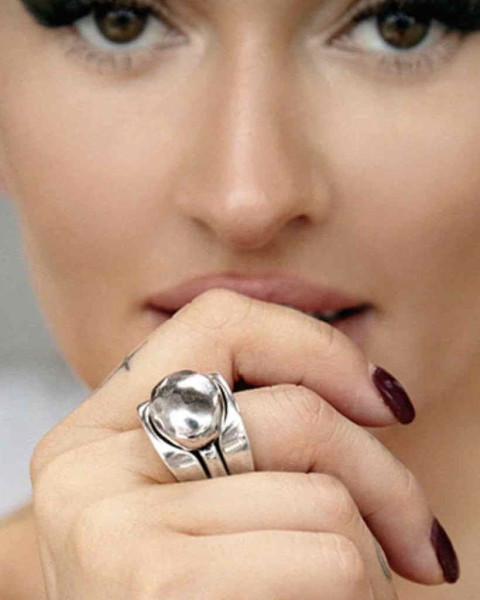 Anillo Apilable Tres Piezas Plata