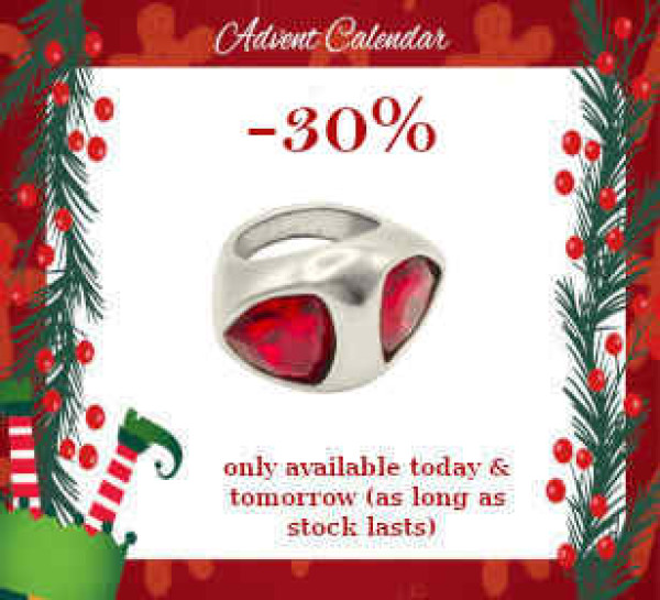 Double link silver ring