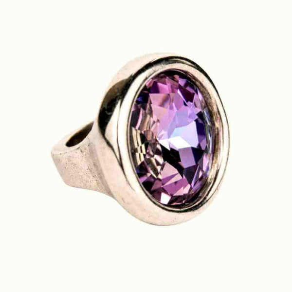Bague Argent Cristaux Lilac