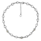 Collier cristaux coeur transparent