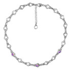 Collier cristaux coeur transparent