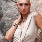 Necklace Chocolate Colored Crystals