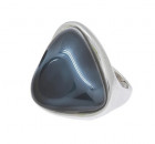 Large Triangle Ring Murano Crystal