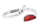 jonc bracelet rigide pierre rouge