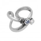 Bowed Silver Ring - Infinito