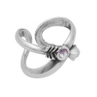 Clear multicolor crystal ring