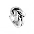 Open Knot Shaped Silver Ring