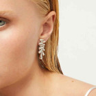 Roots Pendant Silver Earrings