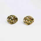 Gold plated bronze die cut earrings