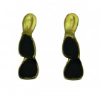 Teardrop earrings with a black patina