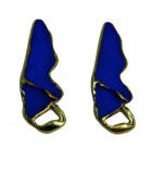 Elongated Blue Earrings