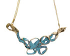 Gargantilla curvado en turquesa