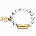 Bicolor Ball Pearl Chain Bracelet