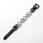 Edgy Black Leather Bracelet