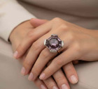 Rosa Swarovski Kristallring