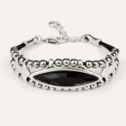 Pulsera Ovalada Cristal Negro