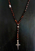 Brown Cross Pendant Necklace