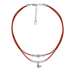 Leather Cord Charm Necklace - Campanilla