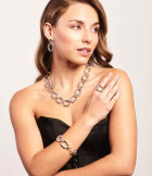 Square Link Choker Necklace - Greta